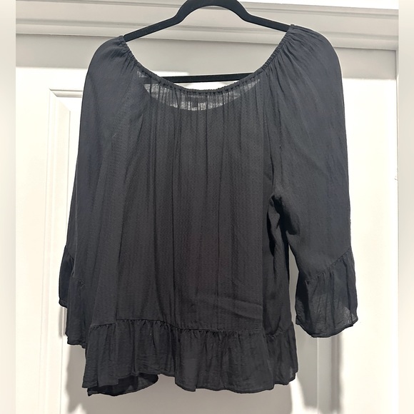 Black Mid Sleeve Shirt - Picture 4 of 4